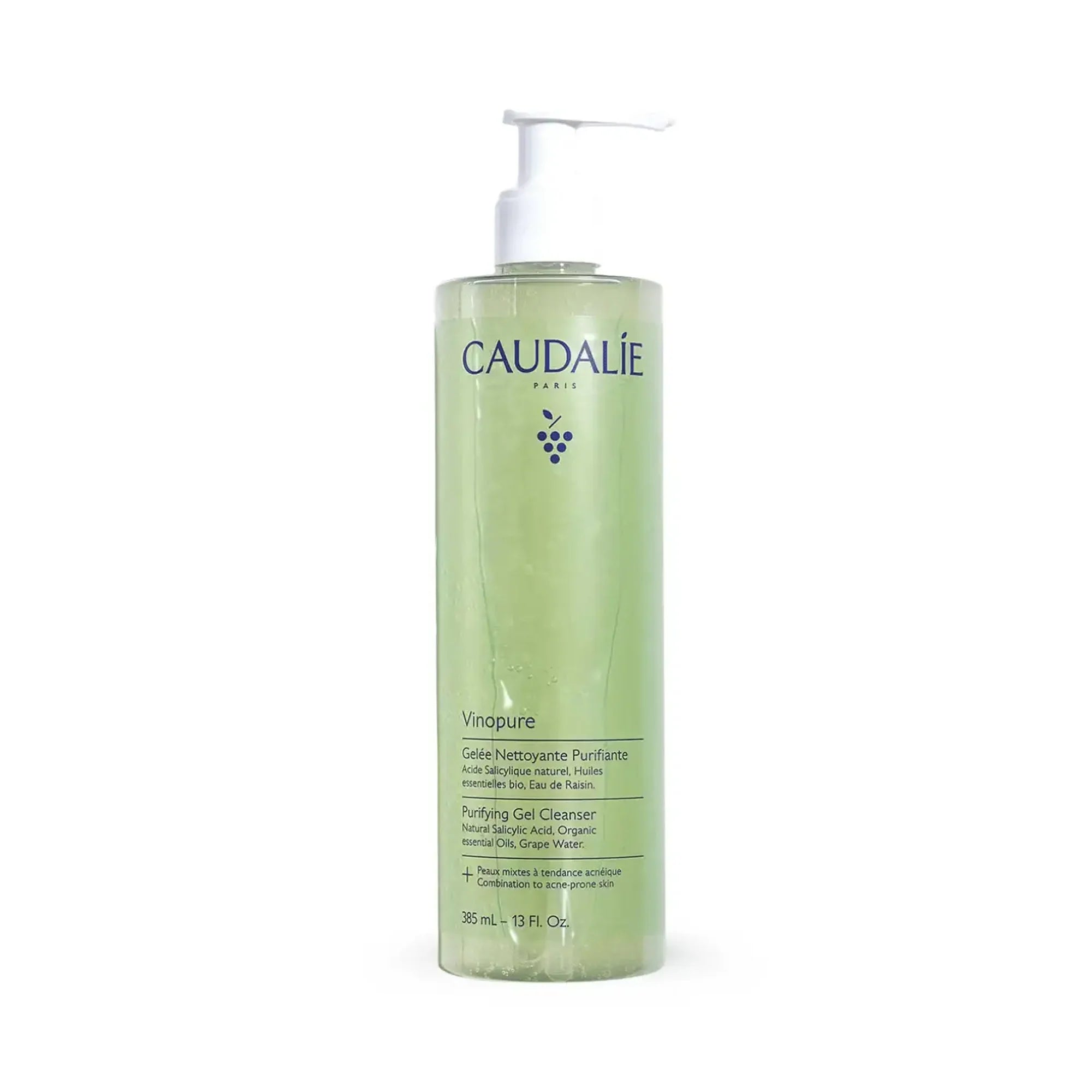 Caudalie Vinopure Purifying Cleansing Gel - Natural Acne Treatment & Antioxidant Skincare
