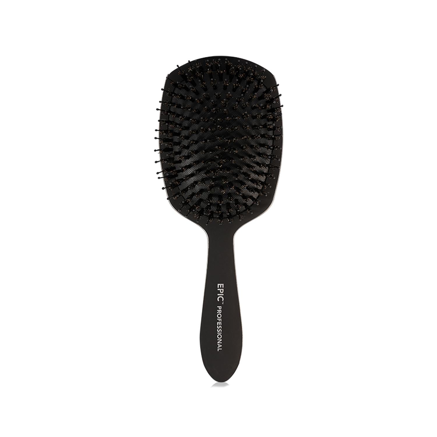 Wet Brush Epic Deluxe Shine Enhancer Black Hair Brush - Gentle Detangling, Shine Enhancement &amp; Durable Bristles