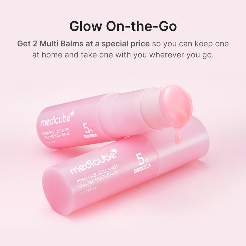 Medicube PDRN Pink Collagen Volume Multi Balm | All In One Volufiline, PDRN, NAD Stick for Youthful-Looking, Helping Look of Fine Lines, Firming Care, Anti-Aging Care | Korean Skincare - PSEUDO LABS