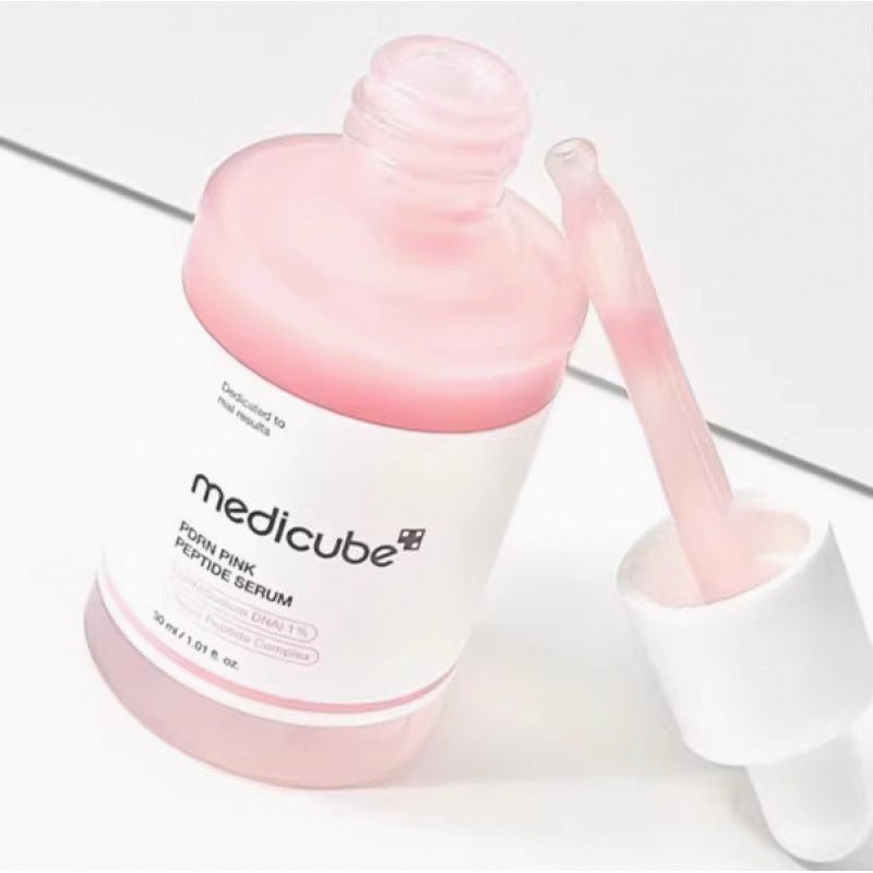 Medicube PDRN Pink Peptide Brightening Glow Serum 30ml - Collagen Hydrating &amp; Firming Essence for Radiant Skin | Moisturizing Anti Dullness Facial Serum - PSEUDO LABS