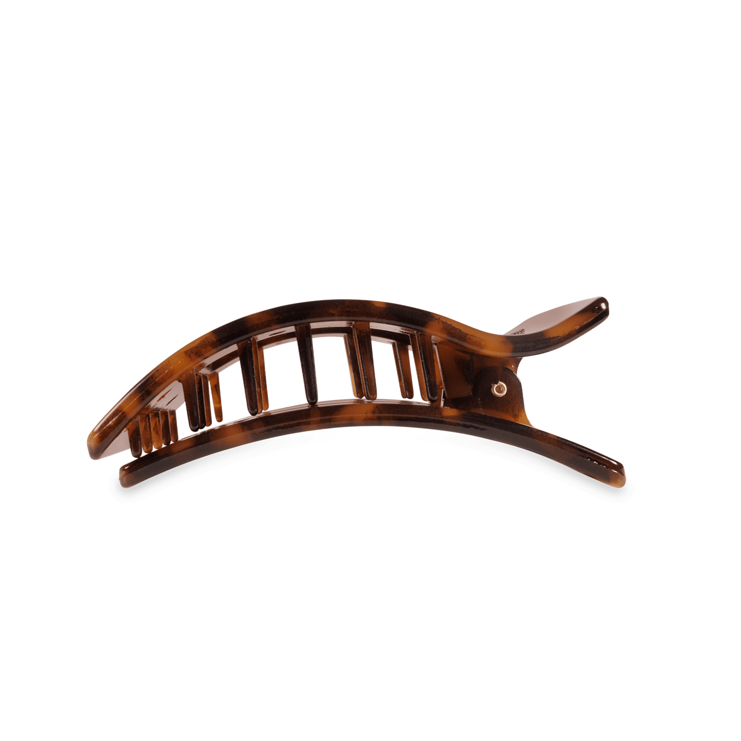 Tortoise Medium Flat Rectangle Hair Clip - PSEUDO LABS